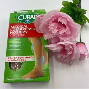 Curad Medical Compression Hosiery Knee High Beige.